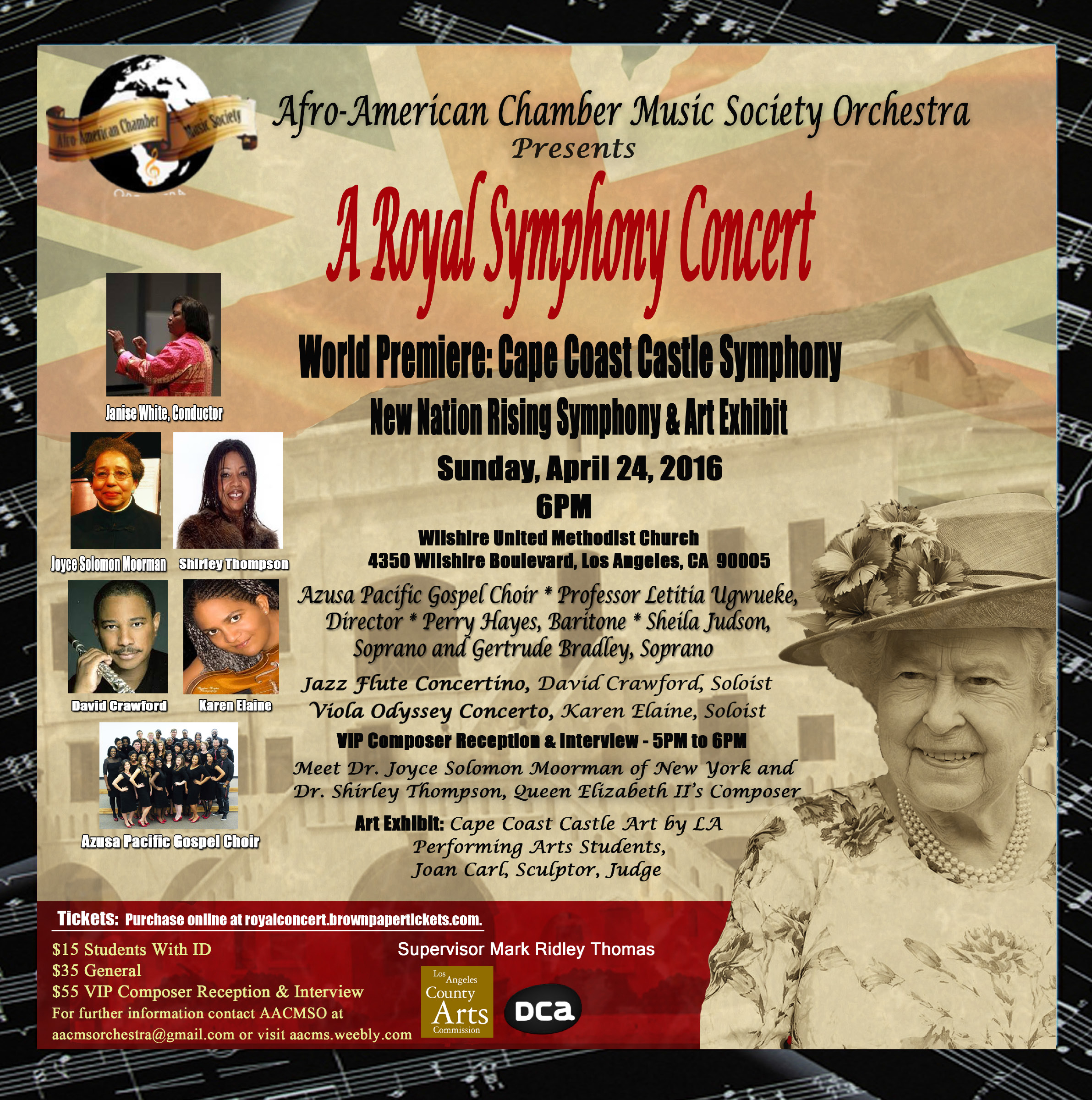 Royal Symphony Concert Flyer April 24th Concert